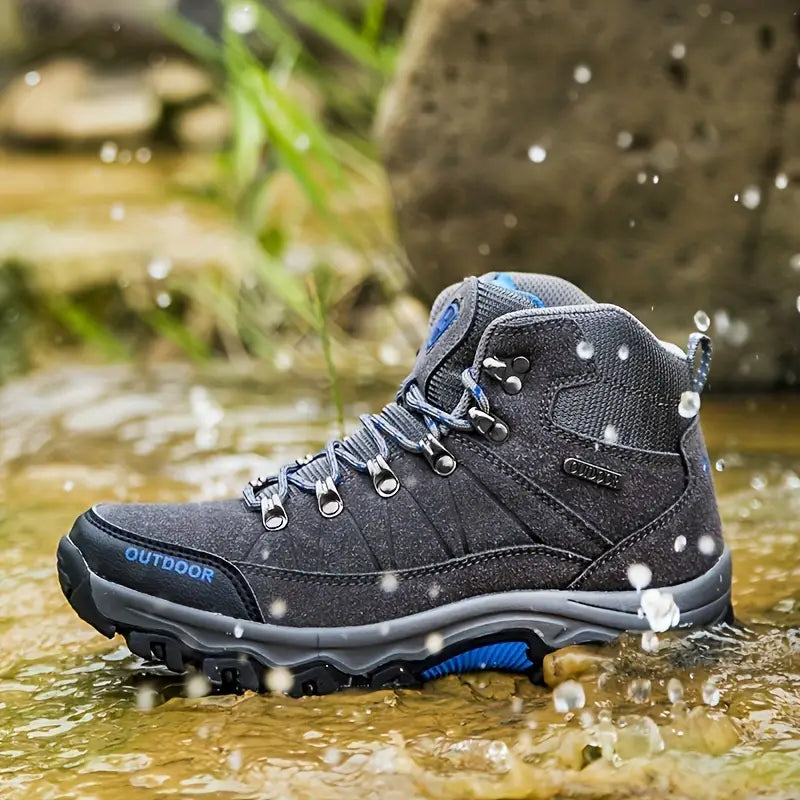 Men's Lace Up High Top Durable Hiking Boots