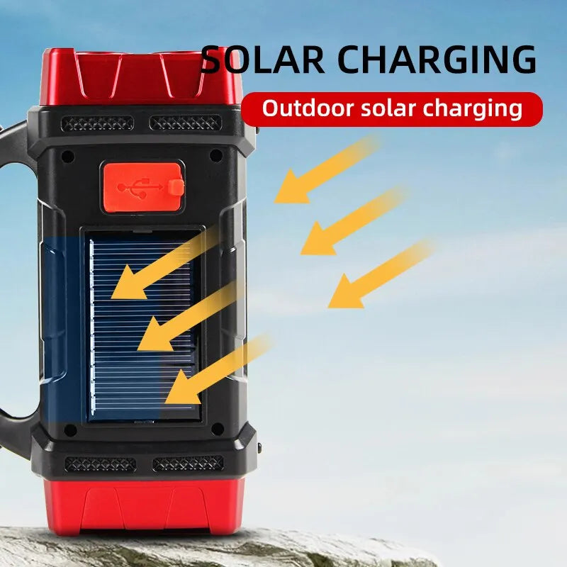 Solar Powered Rechargeable LED Camping Light