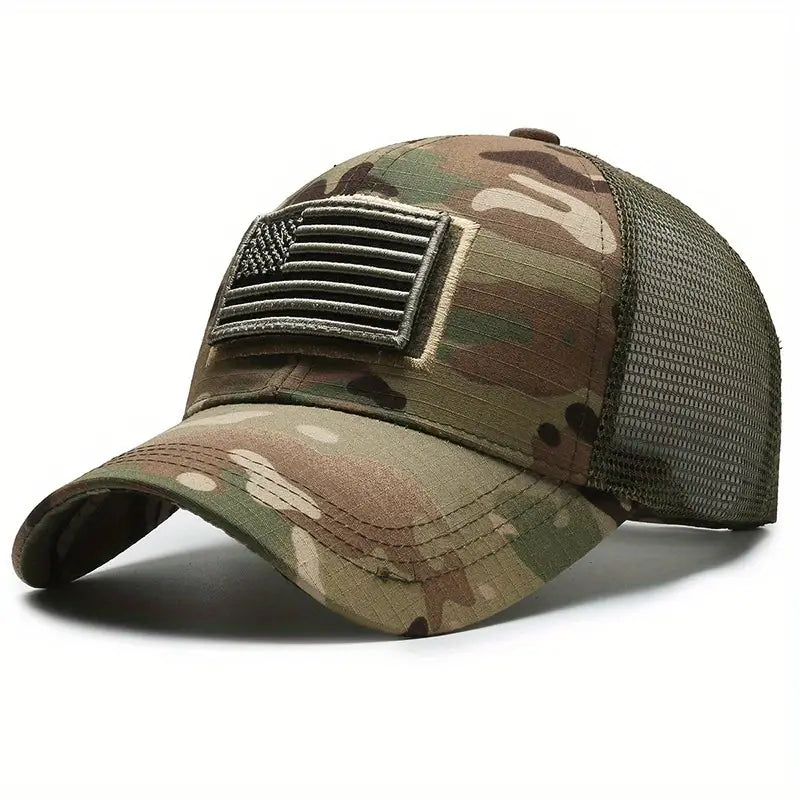 Unisex Camo American Flag Baseball Cap