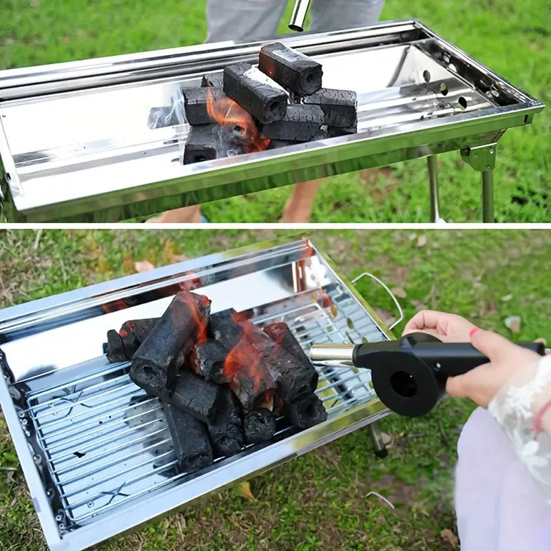 Hand Crank BBQ Grill Fan