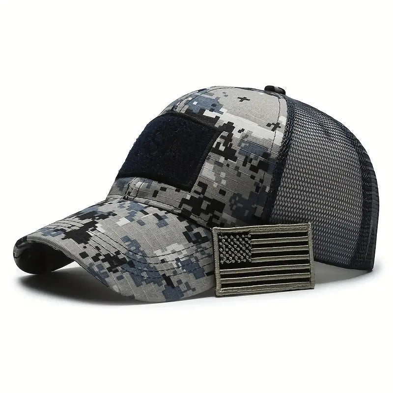 Unisex Camo American Flag Baseball Cap