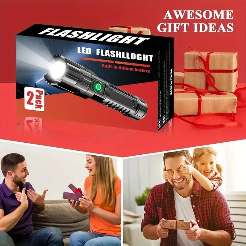 Rechargeable LED Flashlight Set