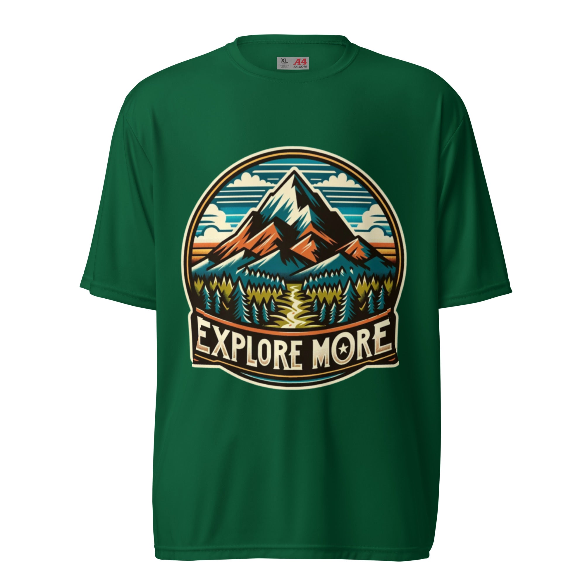 Colorful graphic that embodies the Spirit of Hiking T-Shirt