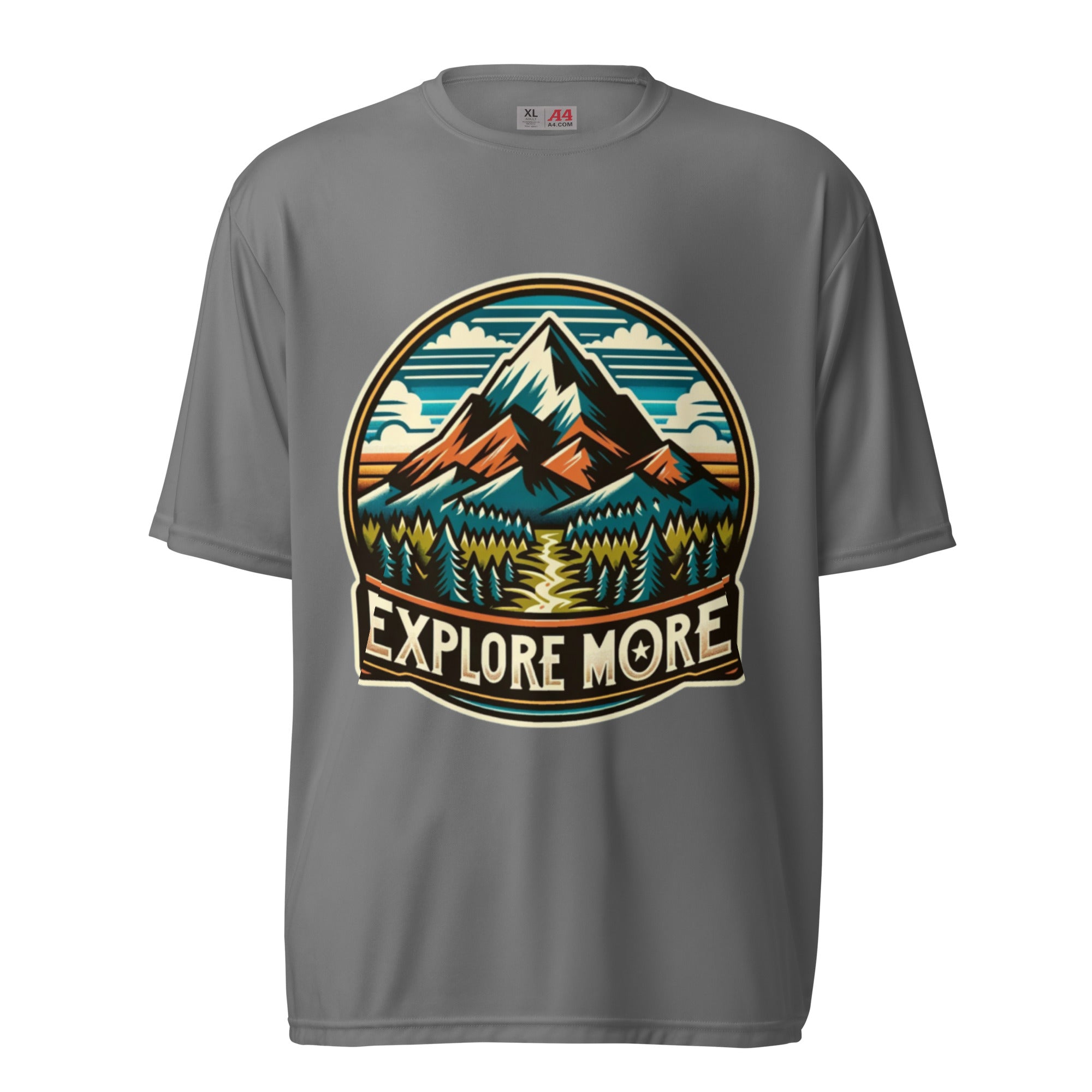 Colorful graphic that embodies the Spirit of Hiking T-Shirt