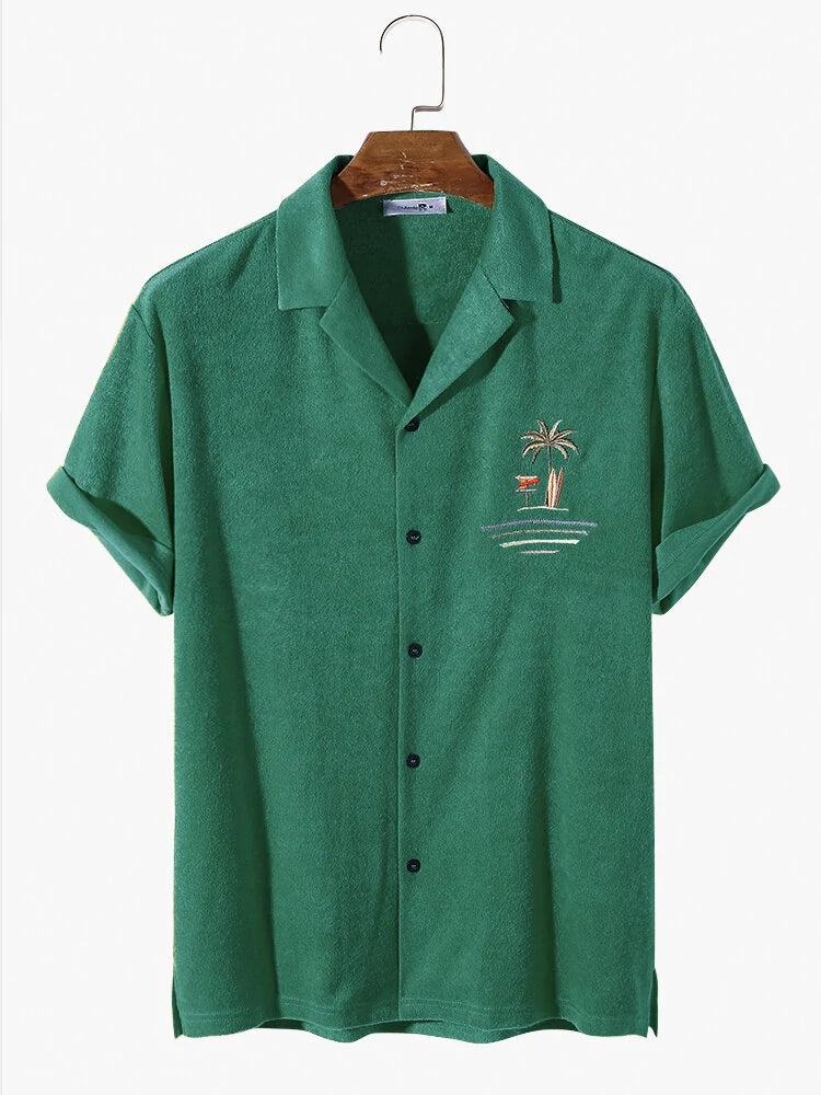 Mens Terry Cloth Cabana Shirt