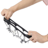 Audew 19 Spiked Ice Claw Crampons Grip Mountaineering Skis Snow Hiking Shoes-XL