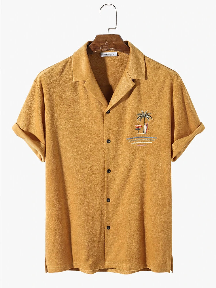 Mens Terry Cloth Cabana Shirt