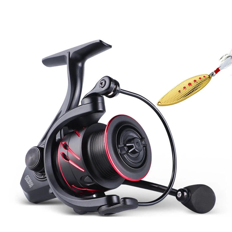 Black Reel with Spool Spinning