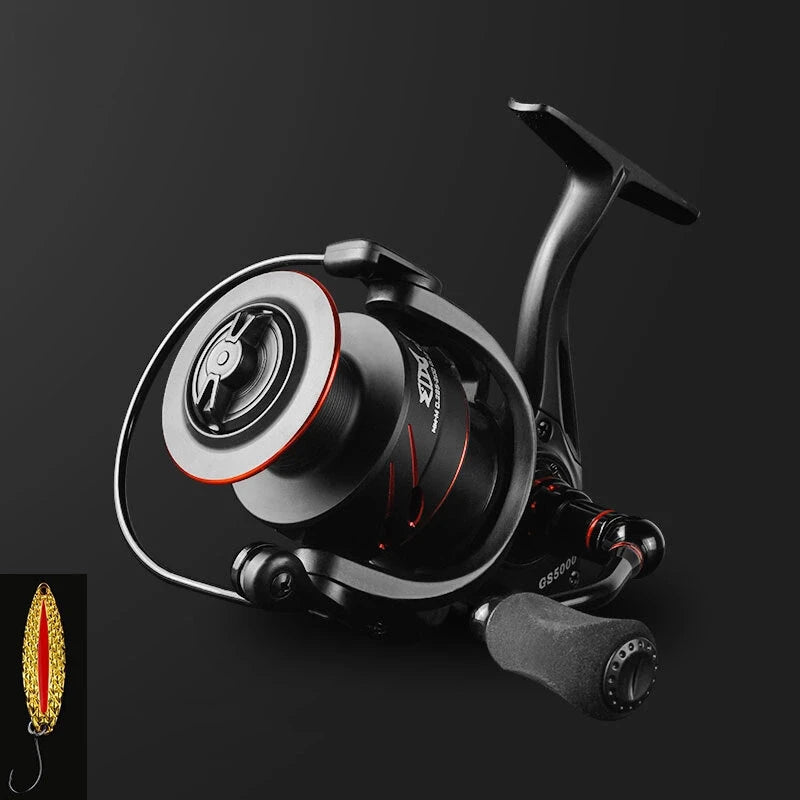 Black Reel with Spool Spinning