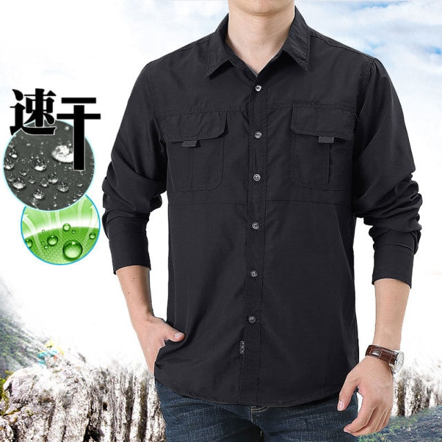 Hiking/Fishing Shirt Breathable Quick-drying Men Outdoor