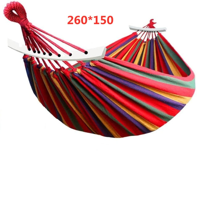 Portable Outdoor Hammock Canvas Stripe