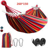 Portable Outdoor Hammock Canvas Stripe