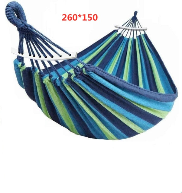 Portable Outdoor Hammock Canvas Stripe